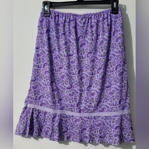Cherokee girls lilac floral skirt. NWT